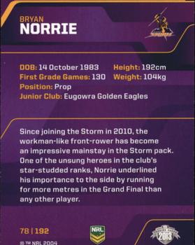 2013 ESP Traders #78 Bryan Norrie Back